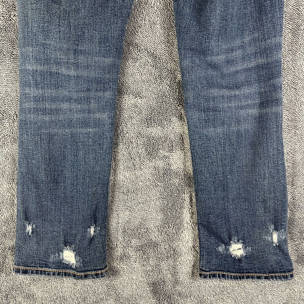 BKE Payton Jeans Womens 28R Blue Denim Cropped Mid-Rise Distressed Stretch - Picture 7 of 16